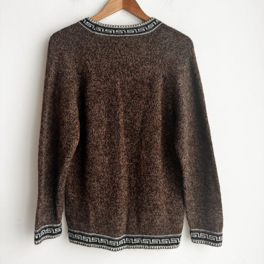 Ethnic Alpaca Wool Blend Handmade Sweater S - Picture 5 of 6